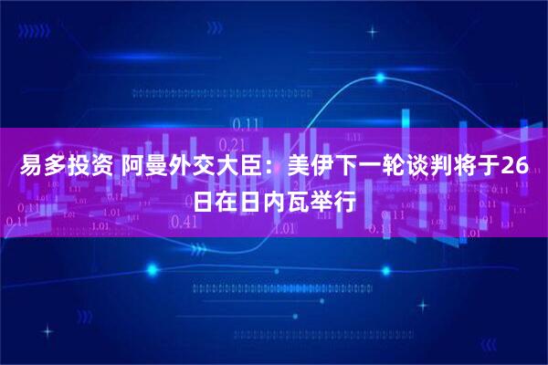 易多投资 阿曼外交大臣：美伊下一轮谈判将于26日在日内瓦举行